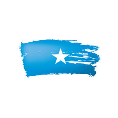 Somalia flag, vector illustration on a white background.