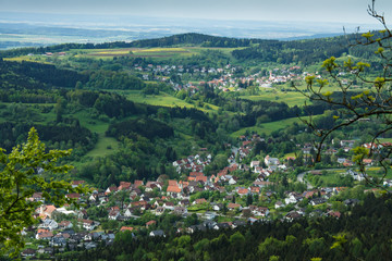 Fototapeta na wymiar Ausblick auf Balingen-Zillhausen auf der Schwäbischen Alb