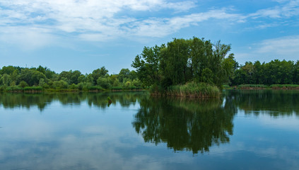 Fototapeta na wymiar Lagoon in Przylasko Rusiecki near Krakow