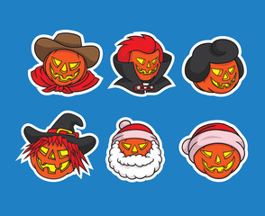 set of halloween icon