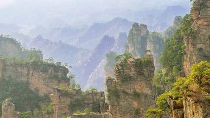 Tianzi Shan mountain peak(Avatar mountains),Zhangjiajie National Forest Park,Hunan province China.