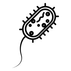 bacteria icon illustration isolated vector sign symbol