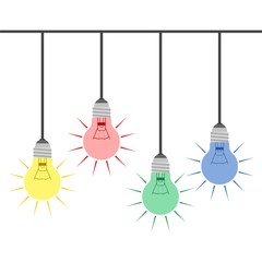 Naklejka premium Hanging Light Bulb