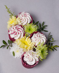 flowers and cupcakes