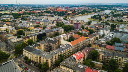 bird's eye view of Nowy Swiat in Krakow