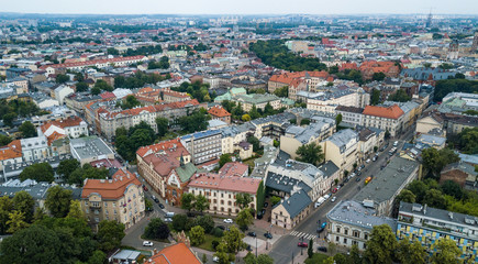 Obraz premium aerial view of the Old Town in Krakow