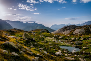 Morgens über dem Gotthardpass