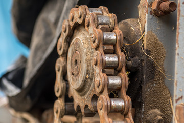 chain on cogwheel