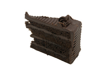 Double chocolate cake slice