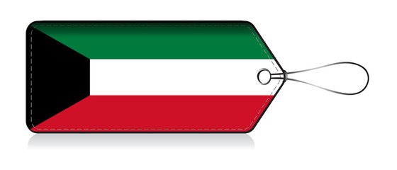 Kuwaiti flag label, Made in Kuwait © VectorPart