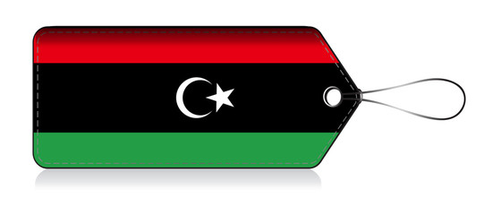 Libya flag label, Label made in Libya © VectorPart