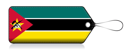 Mozambique emoji flag, Label of  Product made in Mozambic © VectorPart