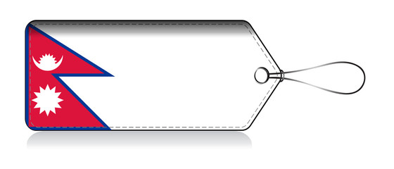 Nepal emoji flag, Label of  Product made in Nepal © VectorPart