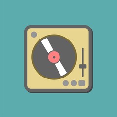 Gramophone icon, Vinyl player icon