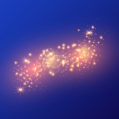 Obraz premium White sparks glitter special light effect. Vector sparkles on transparent background. Christmas abstract pattern. Sparkling magic dust particles