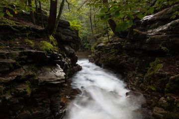 Fast flowing stream