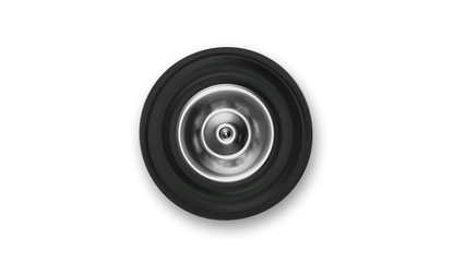 Car wheel isolated on a white background. 3D render