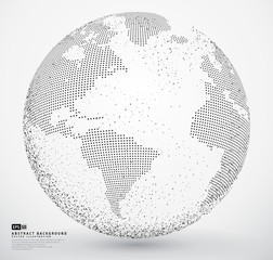 Abstract dotted globe earth - 223597077