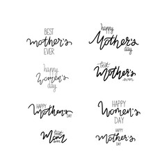 beautiful greeting card templates with different calligraphy texts, Happy mother's day concept