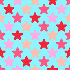 Cute seamless pattern with stars. vector illustration