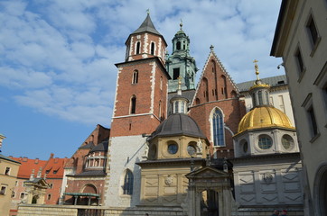 Wawel, widok na dziedziniec i zespól katedralny, Kraków, Polska © Ewa