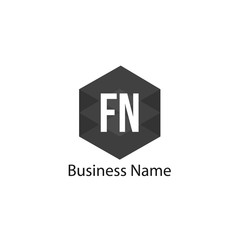 Initial Letter FN Logo Template Design