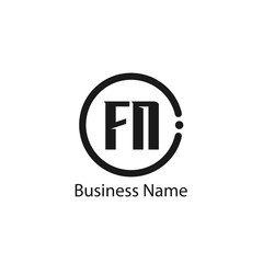 Initial Letter FN Logo Template Design