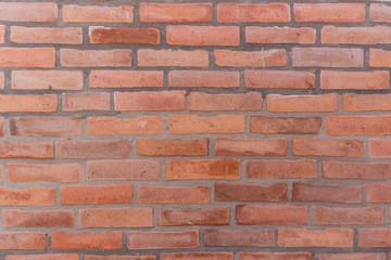 Wall of red old brick. Detailed texture