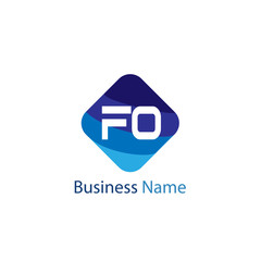 Initial Letter FO Logo Template Design
