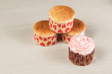 tasty homemade cupcakes decorated for valentines day