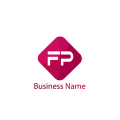 Initial Letter FP Logo Template Design