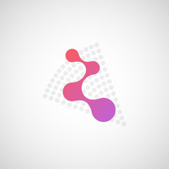 Abstract vector molecule for biotechnology and energy and medical and science concept