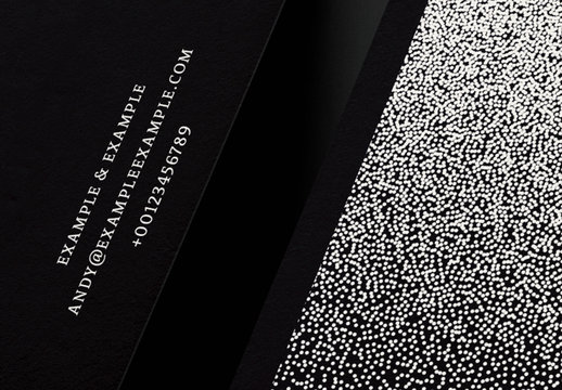 Business Card Layout Set with White Dotted Elements