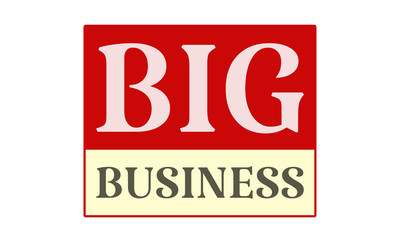 big business - written on red card on white background