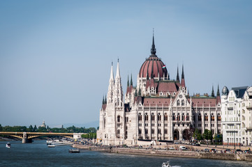 Obraz premium View of Budapest parliament , Hungary .