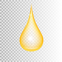a drop of oil isolated on a transparent background. Vector