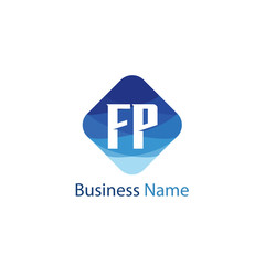 Initial Letter FP Logo Template Design