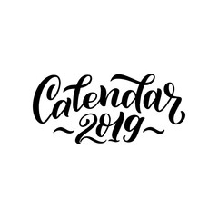 Vector illustration of 2019 calendar cover. For print notebooks, daily planner for companies and private use. Organizer and Schedule, diary, planner cover page template