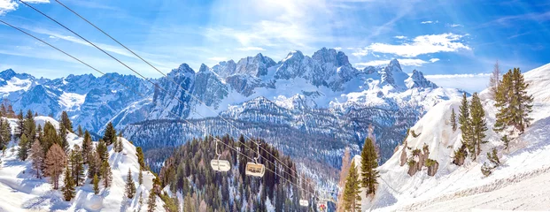 Fotobehang Dolomieten Dolomieten bij Cortina D& 39 Ampezzo, Italië