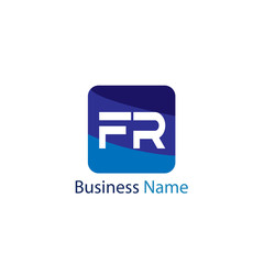 Initial Letter FR Logo Template Design