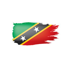 Saint Kitts and Nevis flag, vector illustration on a white background.