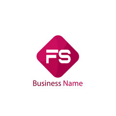 Initial Letter FS Logo Template Design