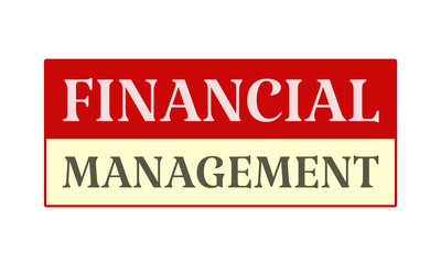 Financial Management - written on red card on white background