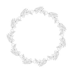 Graphic wreath, vector illustration