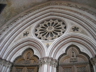 Dettaglio della facciata della Basilica di San Francesco ad Assisi