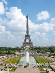 Eiffel Tower and Trocadero fountains, Paris, France