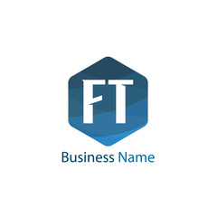 Initial Letter FT Logo Template Design