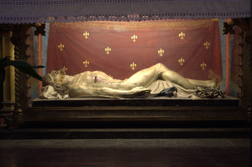 Statua di Cristo fotografata in una chiesa di Palma di Maiorca