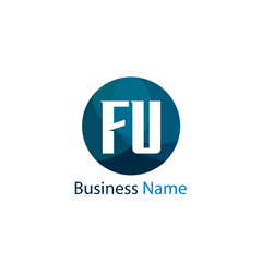 Initial Letter FU Logo Template Design