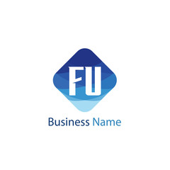 Initial Letter FU Logo Template Design